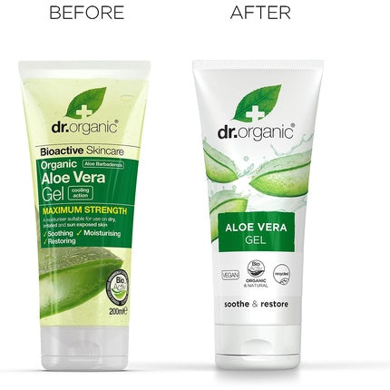 Gel Aloe Vera, Dr Organic, piele uscată, 200ml