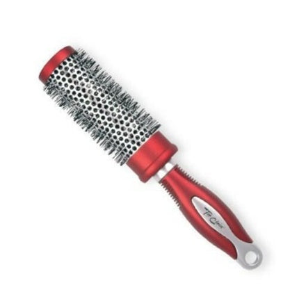 Perie Rotundă Top Choice Exclusive Hair Brush M Argintie/Roșie