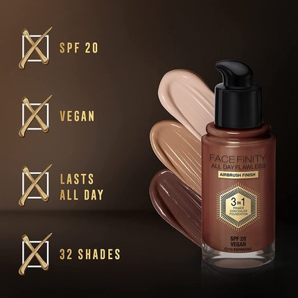 Fond de ten, Max Factor Facefinity, 3-in-1, Espresso
