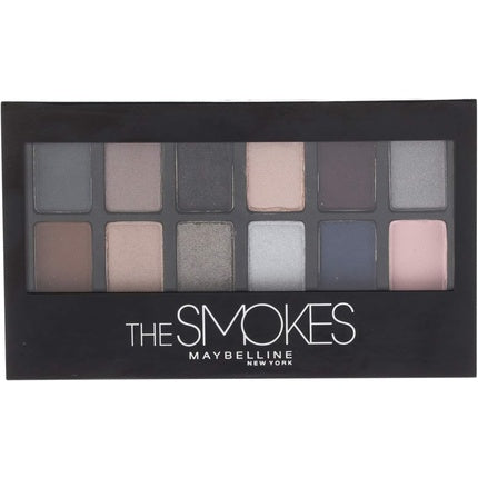 Paletă Ochi Maybelline The Smokes, Tonuri Gri și Bej, 10g