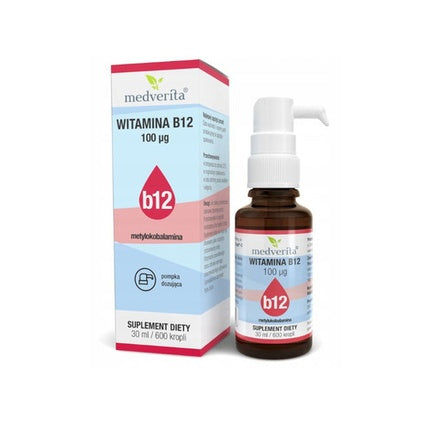 Medverita Vitamin B12 Methylcobalamin, Supliment Dietetic, 30 ml