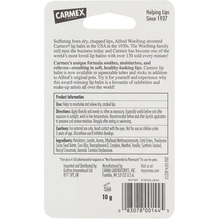 Balsam buze Carmex Original 7.5g, capac galben