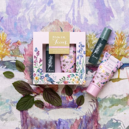 Set Cremă de Mâini și Gel Parfum, Heathcote & Ivory, Flower of Focus, 30ml & 10ml