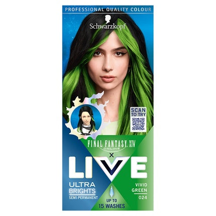 Culoare pentru păr Schwarzkopf Live Hair Color 024 Vivid Green, Verde