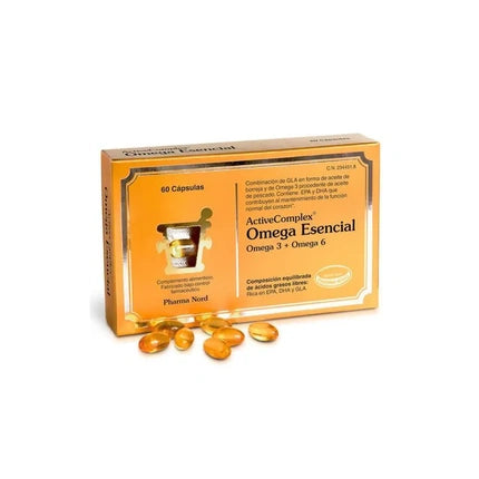 Supliment Alimentar, Pharma Nord, ActiveComplex Omega Esențial, 60 Capsule (Ulei de pește + Ulei de floarea-soarelui)