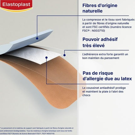 Elastoplast Green & Protect, bandaje adezive, 20 buc, culoare bej