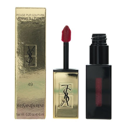 Yves Saint Laurent Rouge Pur Couture Glossy Stain, model 49 Fuchsia Filtre, capacitate 6ml