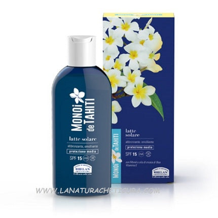 Lapte Solar Helan Monoi de Tahiti SPF 15, 50ml, Culoare Albastru