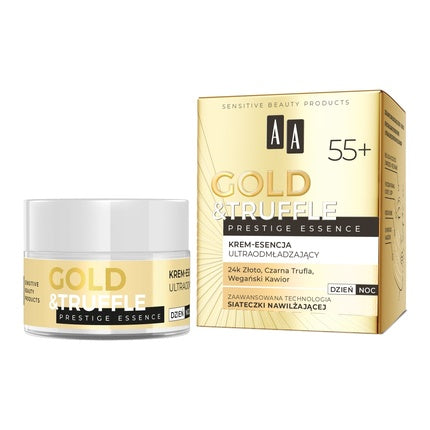 Kremă de noapte Aagold Gold & Truffle Prestige Essence 55+, 50ml