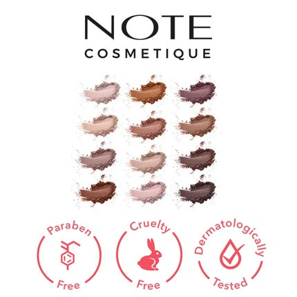 Paletă Farduri Note Cosmetics, Culori Neutre (Maro, Bej), Capacitate 16g