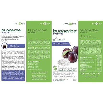 Sirop, Bios Line, Buonerbe Forte, 180ml, prune