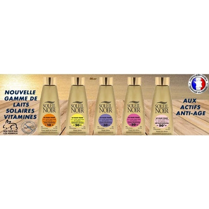 Lactă de protecție solară, Soleil Noir, Vitaminized Sun Milk SPF 30, 150ml