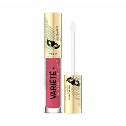 Lichid ruj Eveline Cosmetics Varieté Satin Matte Lip Color Strawberry Cocktail 4.5ml