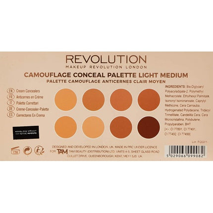 Paletă Concealer, Makeup Revolution, Pro HD, nude