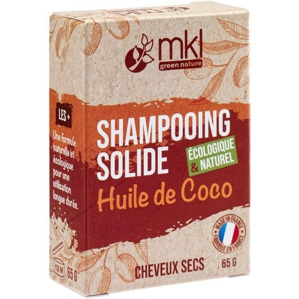 Șampon solid MKL Green Nature cu Ulei de Cocos pentru păr uscat, 65g