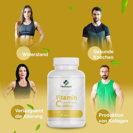 Supliment Vitamina C, MedFuture, Acid L-Ascorbic 1000mg, 60 Capsule