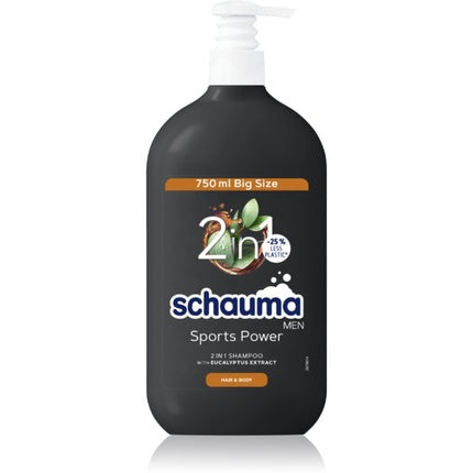 Șampon și gel de duș Schwarzkopf Schauma MEN Sports Power, 750 ml