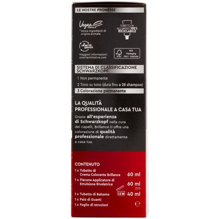 Vopsea păr, Schwarzkopf Brillance, 891 Nero Cobalto