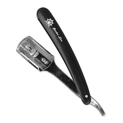 Eurostil Barber Line Navaja, rasor clasic cu lamă ascuțită, negru