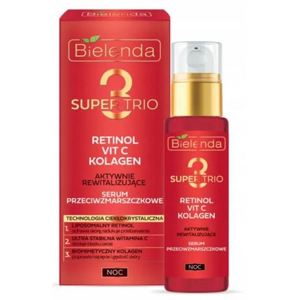 Ser Antiîmbătrânire, Bielenda, Super Trio, roșu, 30ml