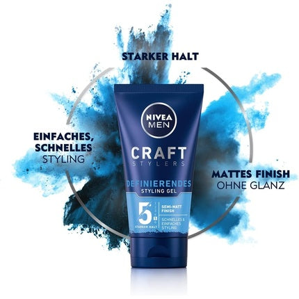 Gel de păr Nivea Men Craft Stylers, semi-mat, 150ml