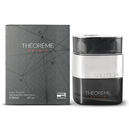 Perfum Rue Broca Théorème Matrix pentru bărbați, 90ml, sticlă neagră și argintie