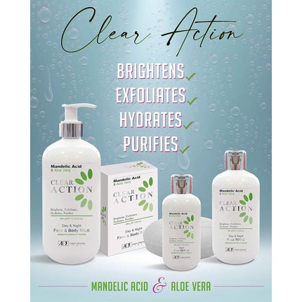 Lapte demachiant A3 Clear Action cu acid mandelic și aloe vera 400 ml