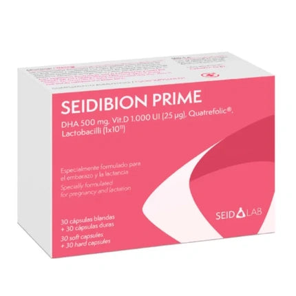 Seidibion Prime, Seid Lab, Vitamine, DHA 500 mg, Vit.D, Lactobacilli, 30 capsule blânde + 30 capsule dure