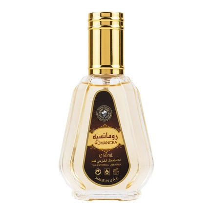 Ard Al Zaafaran Romancea, EDP Spray, 50ml, sticlă transparentă, dop auriu