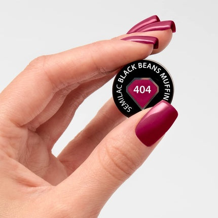 Semilac UV Nail Polish Burgundy Red 404 Black Beans Muffin, 7ml