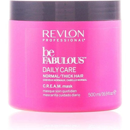 Mască de păr Revlon Professional Be Fabulous C.R.E.A.M., 500 ml, roz