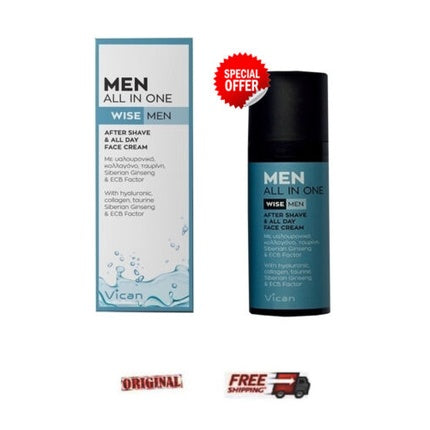 Cremă Facială Bărbați Vican Men All In One Wise Men, Hidratare 24h, 50ml