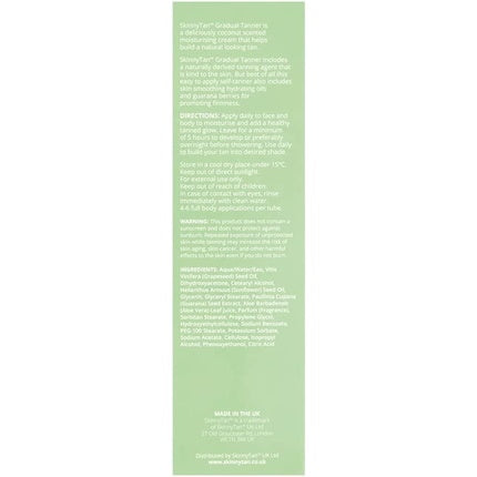 Loțiune Bronzant Gradat Skinny Tan Original, 125ml, Parfum de Cocos
