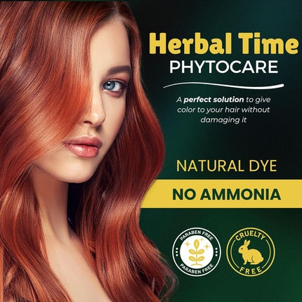 Vopsea de păr, Herbal Time, Phytocare 6R, roșu