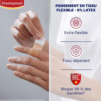 Elastoplast Universal Flex Plaster, 20 Pansete, Material Textil, Culoare Bej