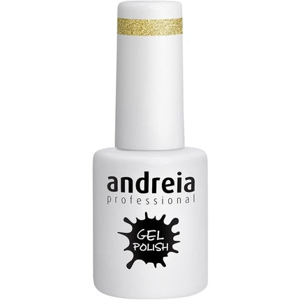 Gel lac unghii semi-permanent, Andreia, Colour 260, auriu translucid sclipitor