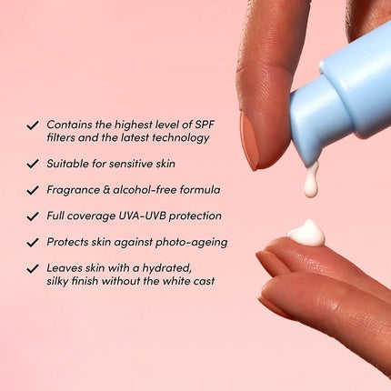 Cremă de față Coco & Eve SPF 50+, albastră