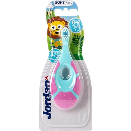 Periuta de dinti pentru bebelusi, Jordan, Step 1, Extra Soft, Multicolor