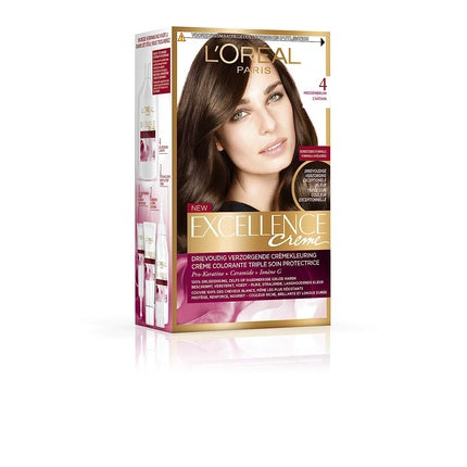 Vopsea de păr, L'Oreal Paris, Excellence Creme, Maro Mediu