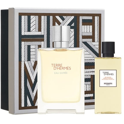 Set Cadou Parfum, Hermès, Terre D'Hermès Eau Givrée, EDP 100ml + Gel Duș 80ml