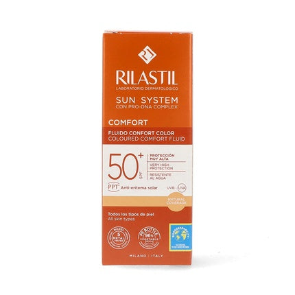 Protecție solară, Rilastil, Sun System, SPF 50+, portocaliu