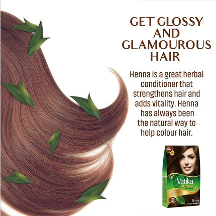 Vatika Henna Hair Colour Dark Brown, 60g, Ammonia Free