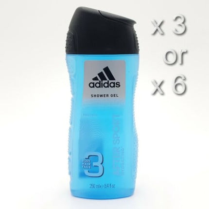 Gel de duș, Adidas, After Sport, albastru, 250ml