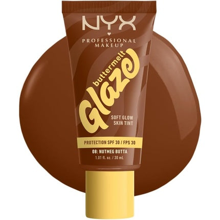 Cremă cu efect de ten uniformizat, NYX Professional Makeup Buttermelt Glaze Tint SPF 30, 40 ml
