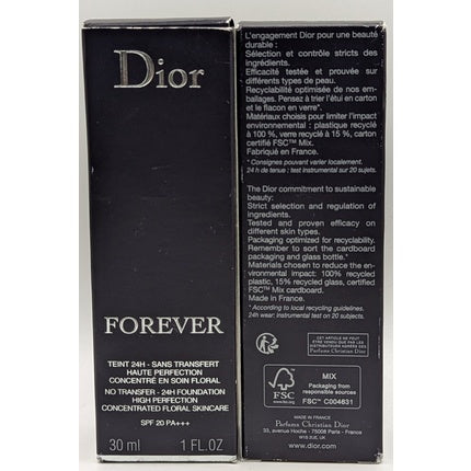 Fond de ten Dior Forever Skin Glow SPF20, 30ml, culoare 00 Neutral/Glow