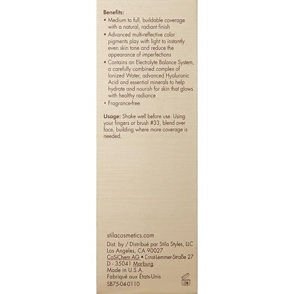 Fond de ten ser, Stila, Aqua Glow, Dark, 30ml
