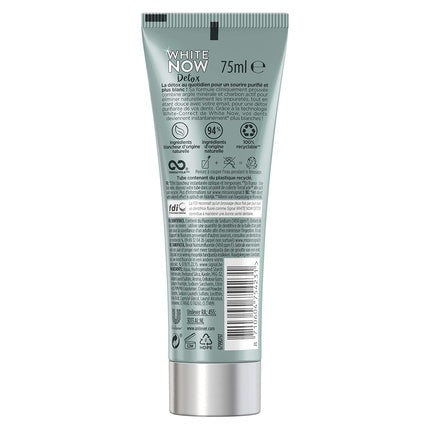 Pastă de dinți Signal White Now Detox cu argilă și cărbune activat, 75ml