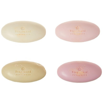 Set Săpunuri Parfumate Fragonard, Gift Box cu 4 bucăți, Roz și Alb