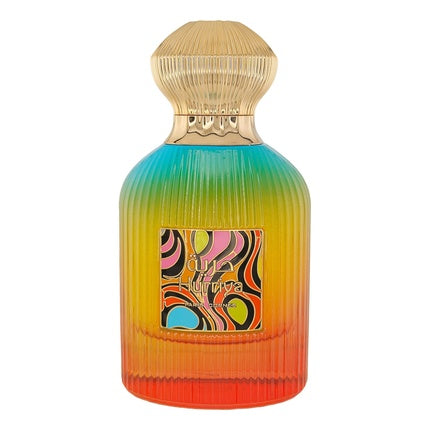 Paris Corner Hurriya Eau De Parfum, 100 ml, sticlă cu gradient multicolor și capac auriu