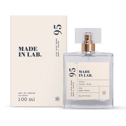 Made In Lab No95 Eau de Parfum, Parfum unisex, 100 ml, sticlă transparentă cu pulverizator auriu